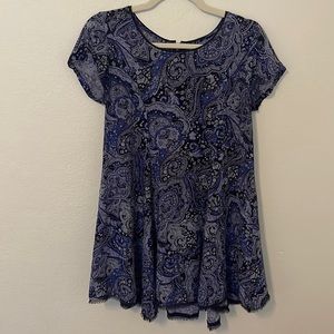 Blue Handkerchief Mini-Dress